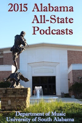 2015 Alabama All-State Podcasts Cover photo with the front of Laidlaw building and fountain