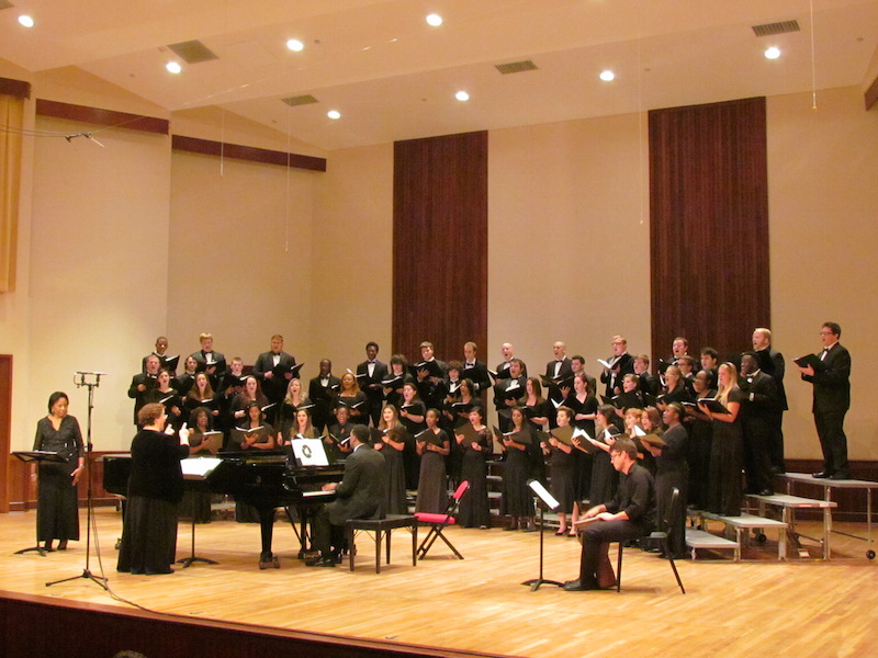 USA Concert Choir performing on stage