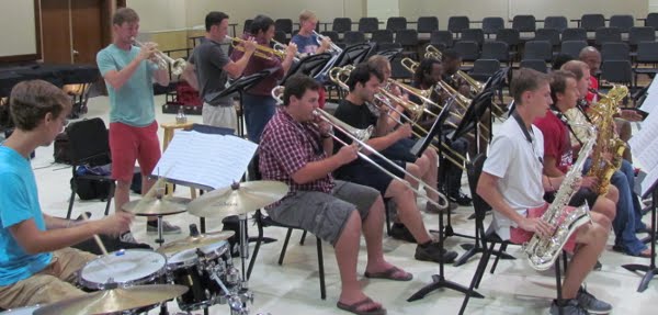 Jazz Ensemble in rehearsal