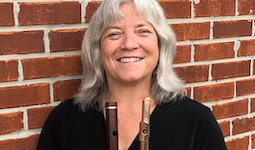Pictured is flutist and USA faculty Dr. Andra Bohnet.
