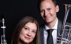 Pictured are guest artists Katrina Clements, clarinet and Spencer Brand, trumpet.