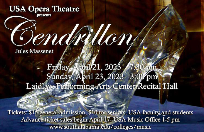 Pictured is the USA Opera Theatre poster for "Cendrillon." data-lightbox='featured'