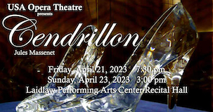 Pictured is the USA Opera Theatre poster for "Cendrillon."