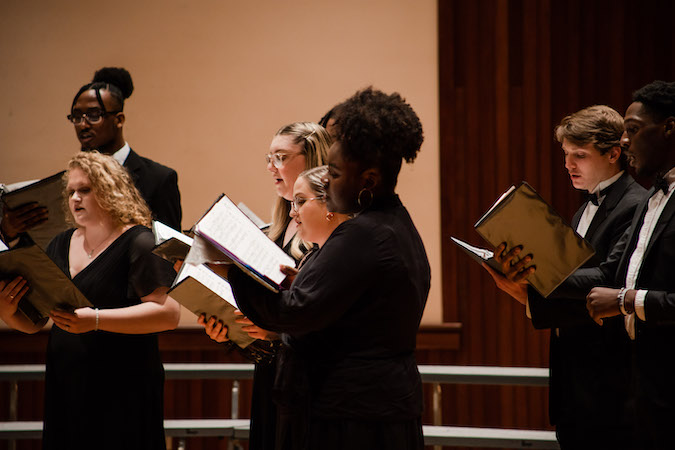 Pictured on the Laidlaw stage are members of the USA University Chorale. data-lightbox='featured'
