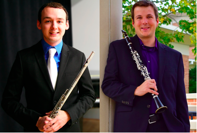 Pictured is faculty flutist Travis Jones and faculty clarinetist Kip Franklin. data-lightbox='featured'