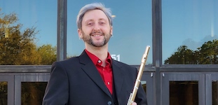 Pictured is flutist August Gallaher.