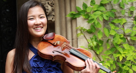 Pictured is USA faculty violinist Grace Kim.