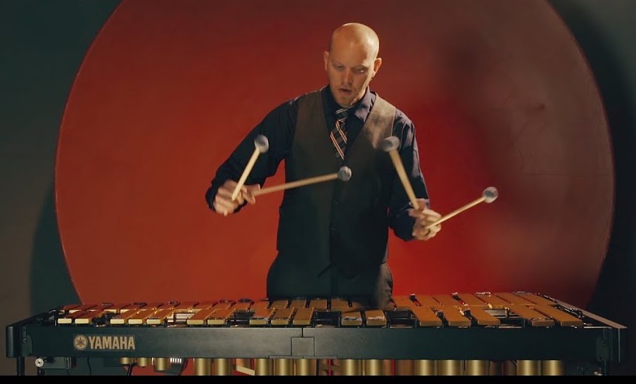 Pictured is percussionist Von Hansen