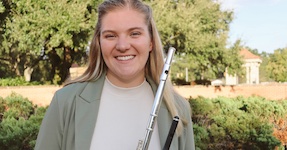 Pictured is flutist Sarah Harlin.