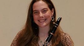 Pictured is senior clarinetist Erika Horne.