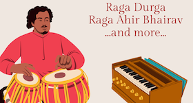 Image from the Indian Music Ensemble Concert publicity flyer is shown here.