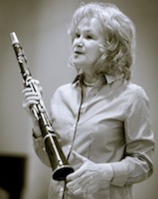 Esther Lamneck with clarinet