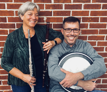 The Liminal Duo, made up of flutist Andra Bohnet and percussionist Andy Kruspe