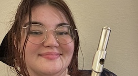 Pictured is flutist Rachel Mason.