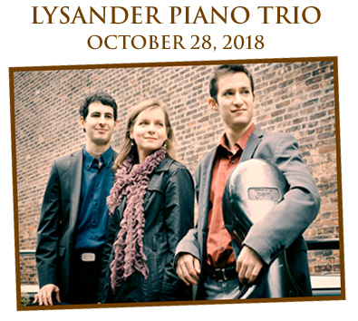 Pictured is the Lysander Piano Trio