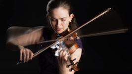 Pictured is guest artist violinist Lydia Newton.