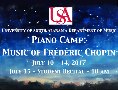 poster for USA Piano Camp 2017