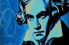 Pictured is a likeness of the great composer Ludwig van Beethoven.