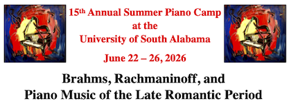 Pictured is the flyer art and title info from the application for USA Piano Camp.