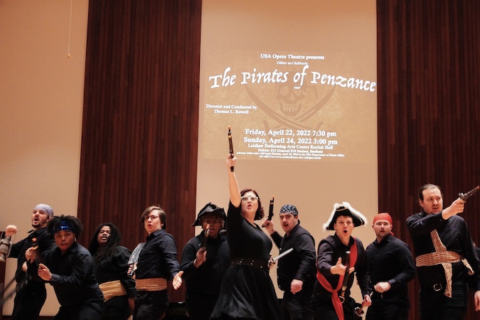 Pictured are cast members for USA Opera Theatre's production of "The Pirates of Penzance." data-lightbox='featured'