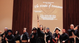 USA Opera Theatre members are pictured on stage in last year's performance of Pirates of Penzance.