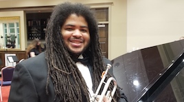 Pictured is trumpeter Jacobe Ramsey.
