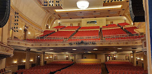 Pictured is a stock photo of the inside of the Mobile Saenger Theatre.
