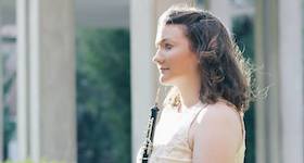 Pictured is oboist Dr. Amy Selkirk.