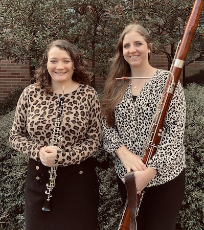 Pictured is oboist Dr. Amy Selkirk and bassoonist Dr. Kristina Nelson. data-lightbox='featured'