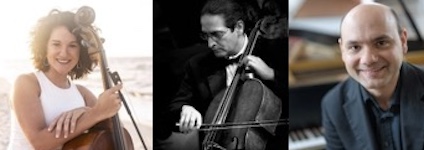 Pictured are cellists Kat Vittetoe and Jos&eacute; Sunderland, and pianist Benjamin Rollings.