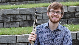 Pictured is oboist Cameron Swann.