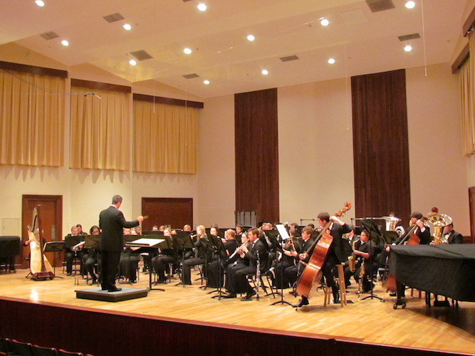 USA Symphony Band performing on stage