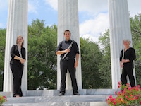 Pictured is Andra Bohnet, Rebecca Mindock and Kip Franklin of the Trebuchet Wind Trio.