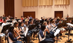 Pictured in rehearsal is the USA University Band.