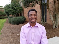 Pictured outside of the Laidlaw Performing Arts Center is saxophonist Curtis Williams.