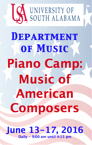 Poster for Piano Camp Finale Concert June 13-17, 2017