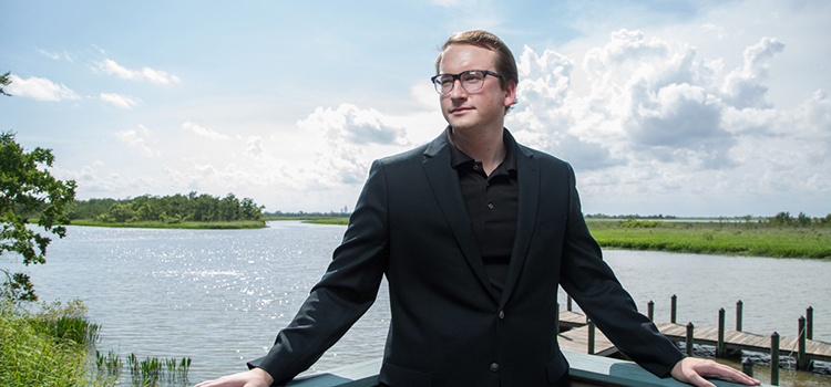 Taylor Dicker, a graduate of the University of South Alabama School of Computing, moved from an internship to full-time employment and now works from home, which he says fits his style. At his job at TruBridge, Dicker is getting a diversity of experience. data-lightbox='featured'