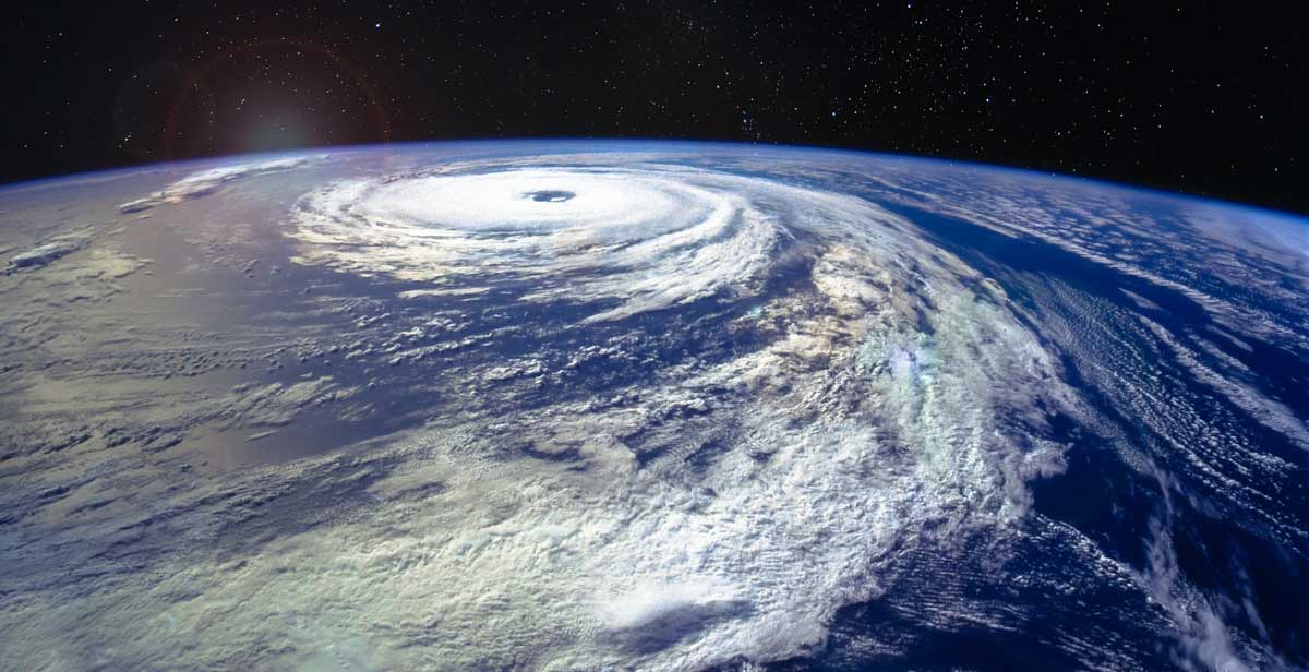 Hurricane Florence as seen above the Atlantic Ocean from the International Space Station. Florence made landfall along the Atlantic Coast on Sept. 14, 2018, and is the wettest tropical cyclone on record in the Carolinas. While weather forecasting has improved dramatically in the last century, it is expected to improve even more using artificial Intelligence and machine learning.