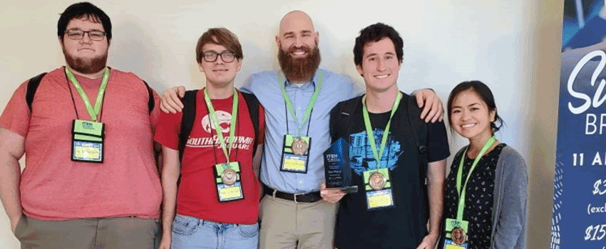 School of Computing students that are part of USA’s DayZero cyber competition club recently participated in the ITEN WIRED Summit’s 4th annual Cybersecurity Competition in Pensacola, FL.  data-lightbox='featured'