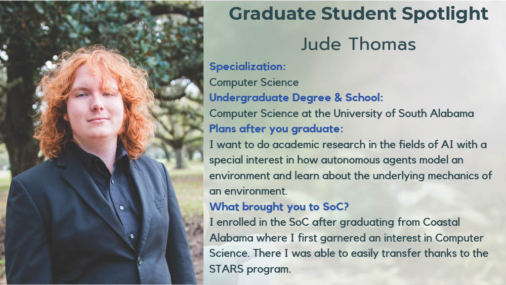 Jude Thomas - Graduate Student Spotlight
