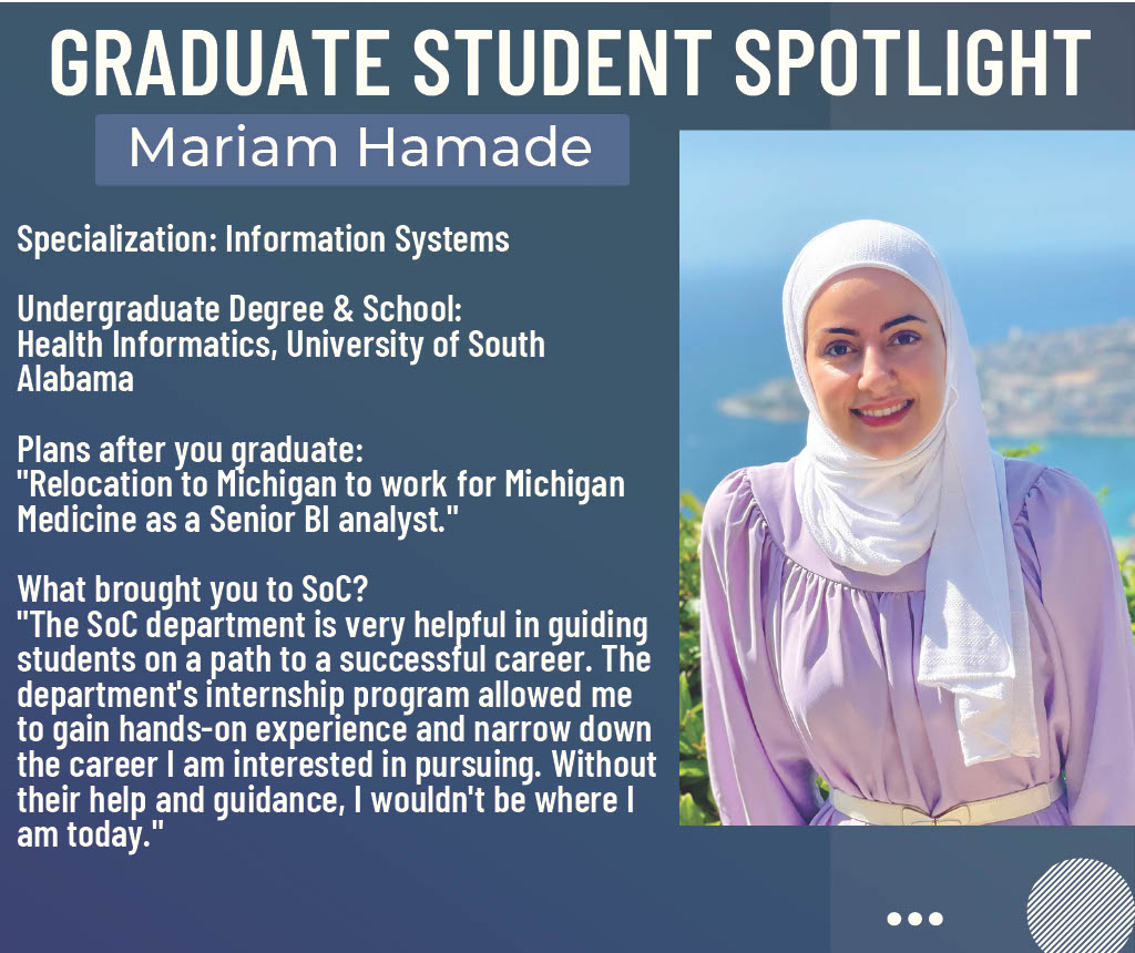 Mariam Hamade - Graduate Student Spotlight