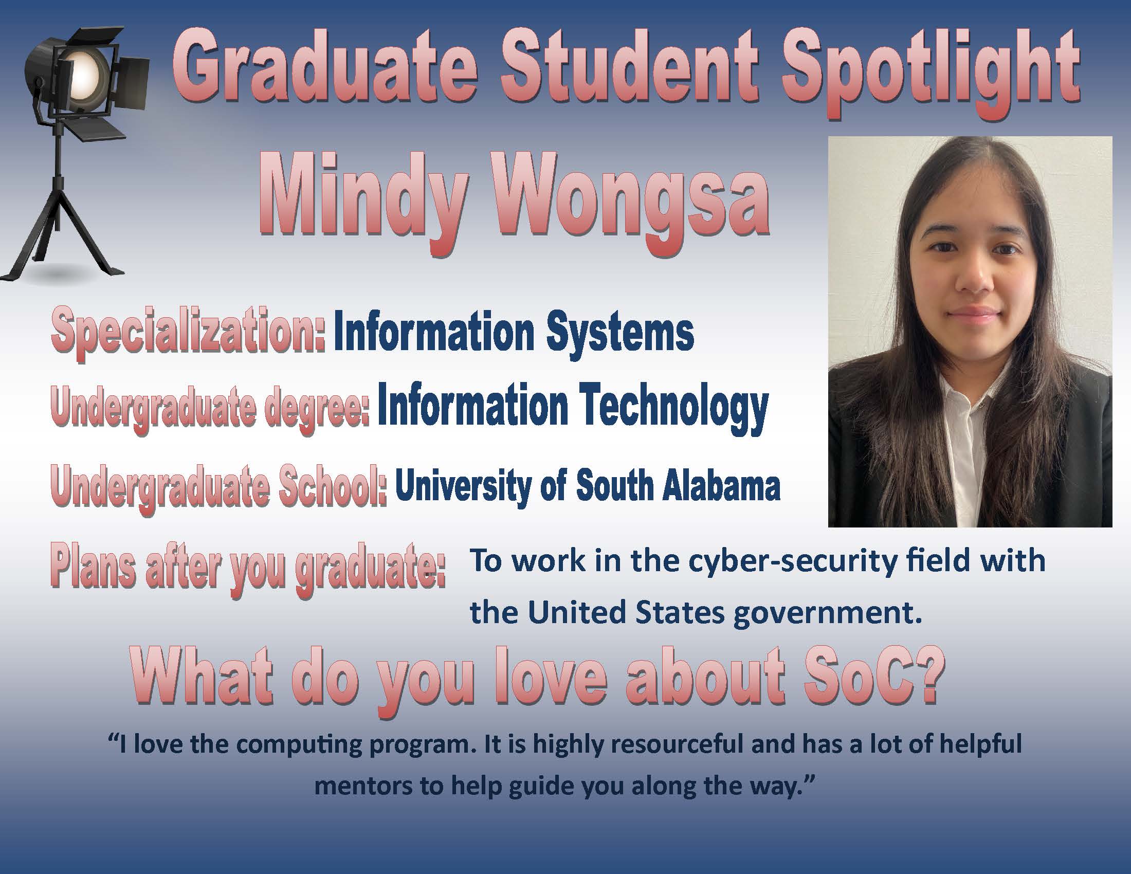 Graduate Student Spotlight - Mindy Wongsa data-lightbox='featured'