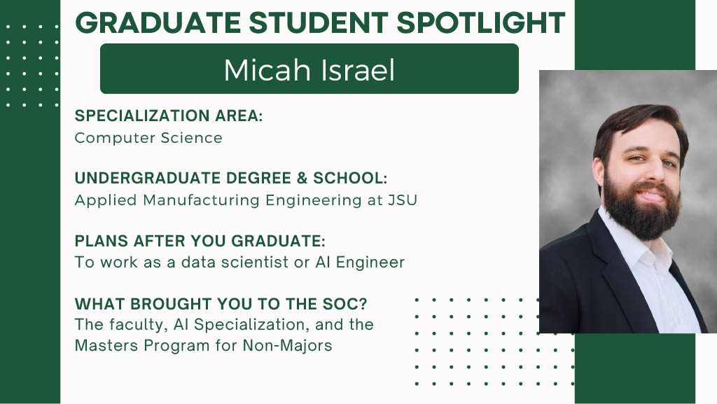 Graduate Student Spotlight - Micah Israel