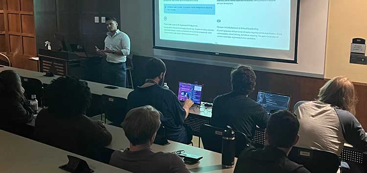 Jay Maru leading a class