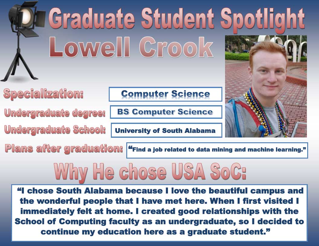 Graduate Student Spotlight: Lowell Crook