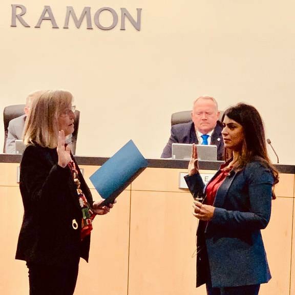 Zafar being sworn in