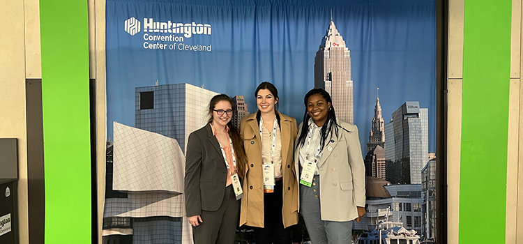 Rebecca Clark, Claire Wills, and Shelby Caldwell attended the Women in CyberSecurity (WiCyS) Conference in Cleveland, Ohio data-lightbox='featured'