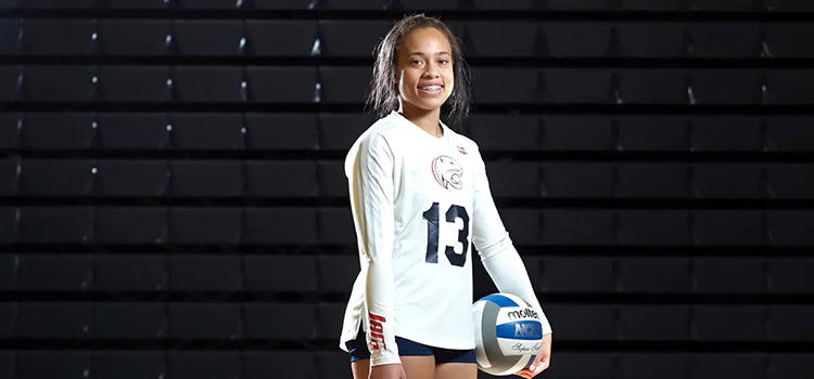 Bri Wilson, a volleyball player from Alabaster, Alabama, followed her sister's lead in wearing No. 13. “I’m not superstitious, but I do like to do everything the same way.” data-lightbox='featured'