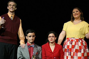 Students performing in a play.