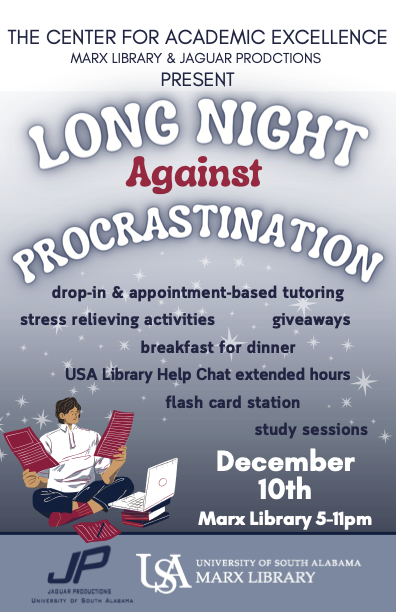 Long Night Against Procrastination Flyer